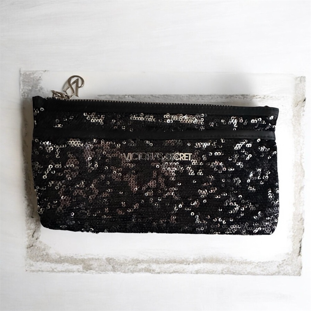 Victoria's Secret Black Sequin Wristlet